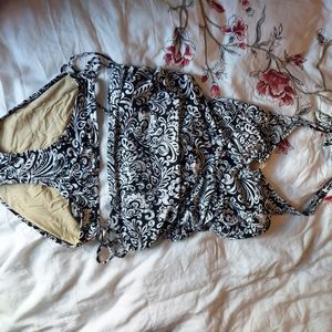 Maternity tank-ini bikini bottoms/halter top - Pea in the Pod - sz M